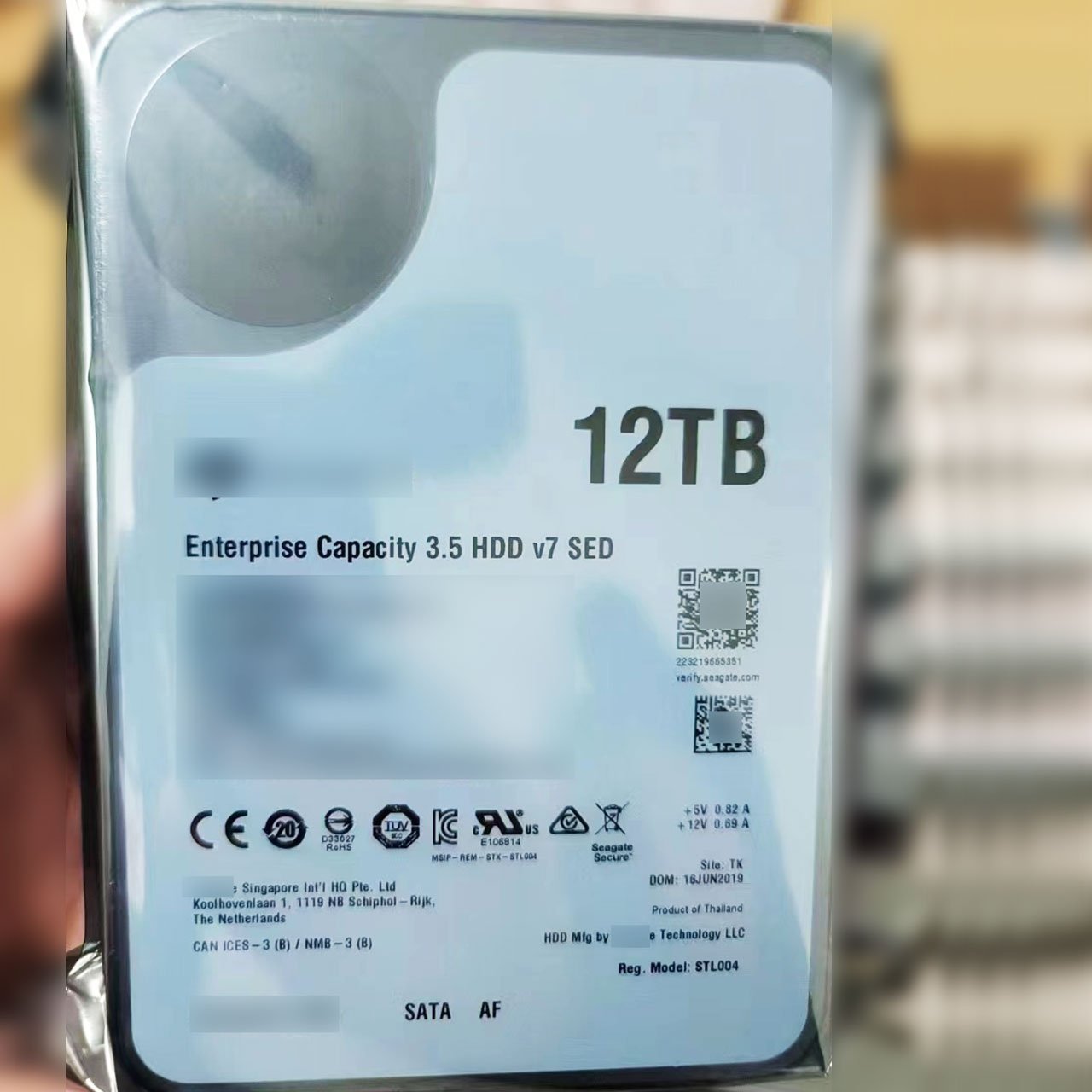 12TB HDD 3.5" Original used HDD hard disk drive Surveillance Class purple HDD special for security CCTV DVR NVR in stock