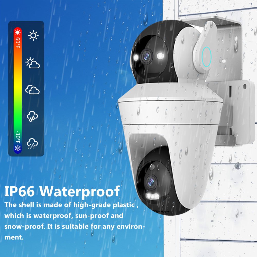 ShooCam 10MP Home Security Camera System Wireless Dual Pan/Tilt Dome Camera Ir Night Vision Outdoor Waterproof Wifi Camera