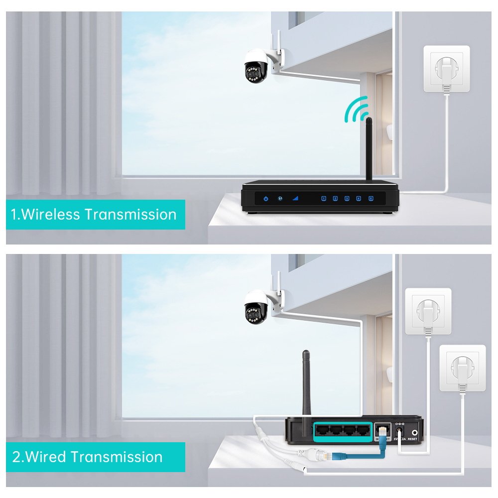 Wistino 8MP 4K 8x Hybrid Zoom 2.8+12mm Dual Lens PTZ IP Camera WiFi Human Detection 4MP Audio Security Video Surveillance Camera