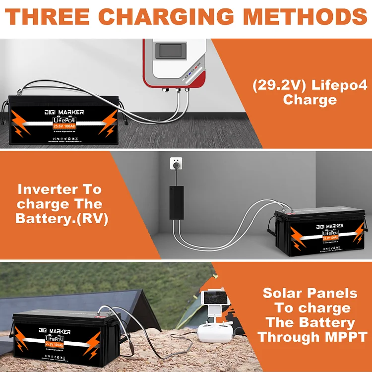 Wholesale LiFePo4 12v 50AH 100Ah 200Ah 400Ah Bluetooth IP65 Waterproof Deep Cycles Rechargeable Solar lithium ion Battery