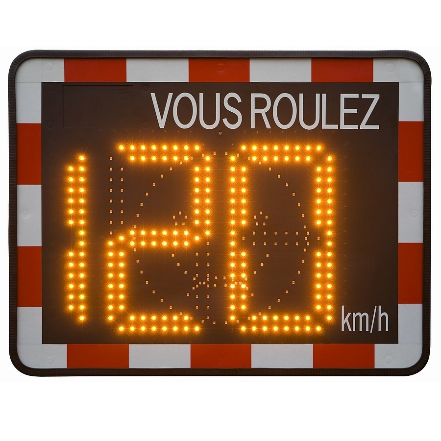 Custom Solar Panel Mobile Safety Camera Radar Speed Display Digital Anti-Glare Monitor Universal Control Road Sign Monitoring