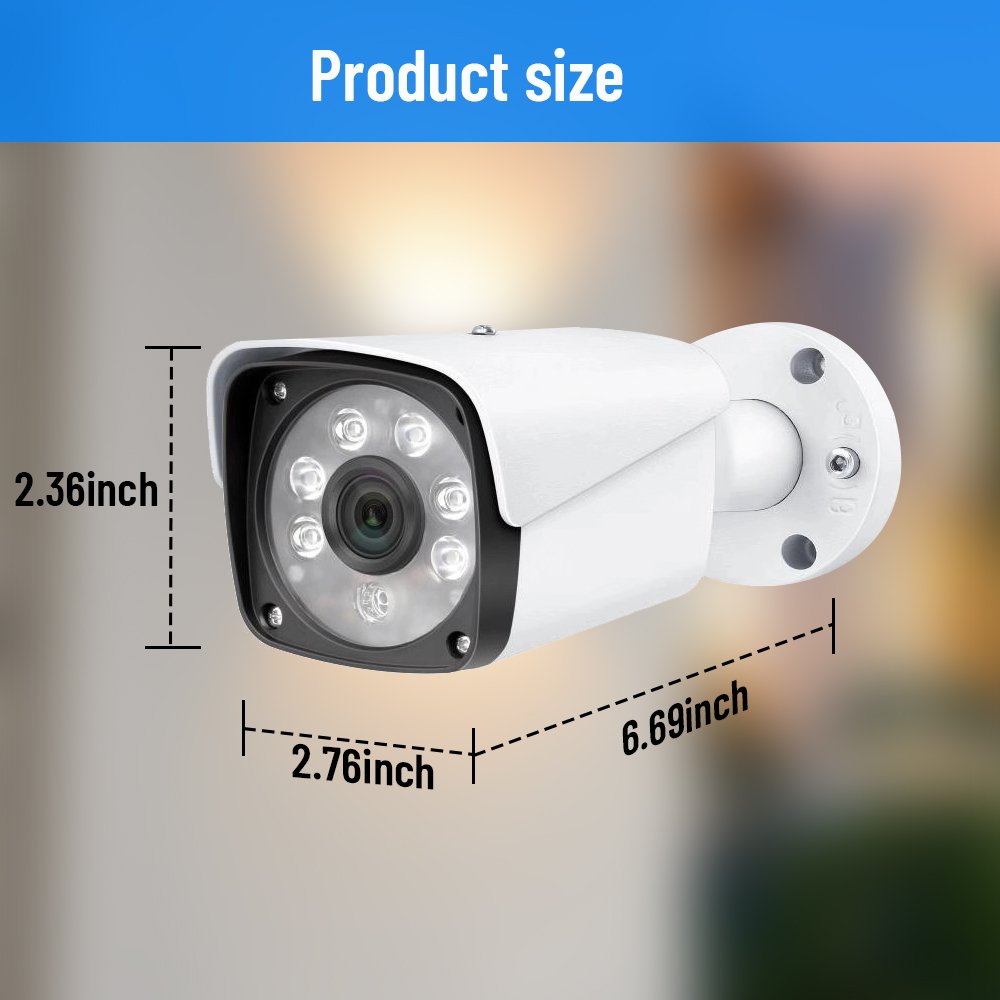 WESECUU Outdoor Waterproof Bullet Two Way Audio Motion Detection ip camera P2P CCTV 5MP POE AI IP Camera