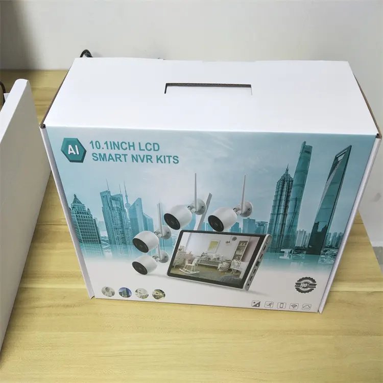 2MP Home Xmeye Xme LCD Monitor 4CH CCTV System Wireless Wifi Camera NVR Kit