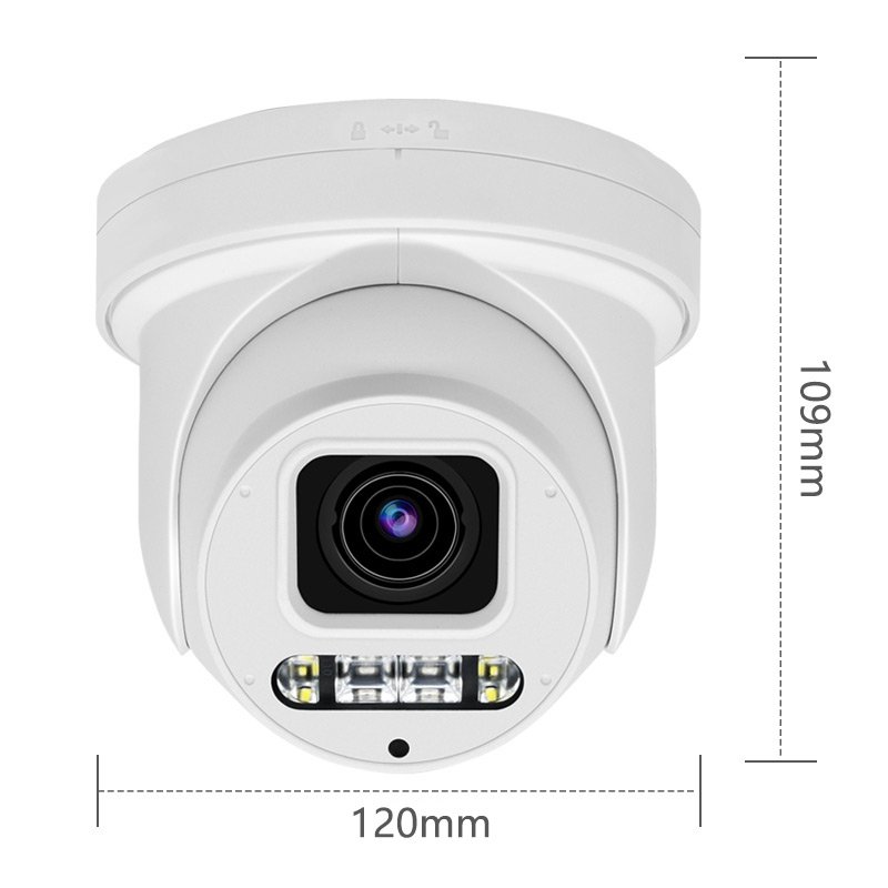 Besview 5MP IMX335 PTZ Dual Light IR White Light with SD Card Slot Two Way Audio IP Network Camera Dome