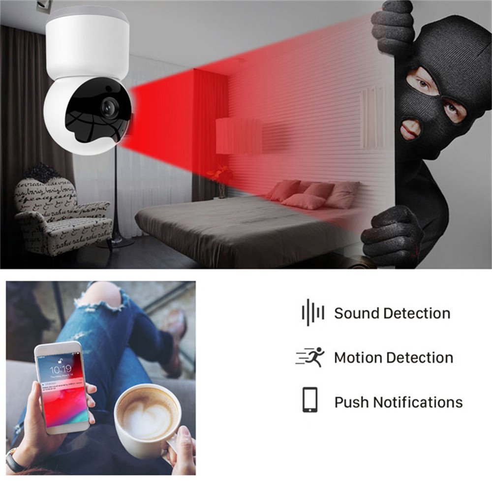 5.0MP Tuya Smart APP PAN Tilt Indoor WIFI IP Camera PTZ Wireless CCTV Mini Camera