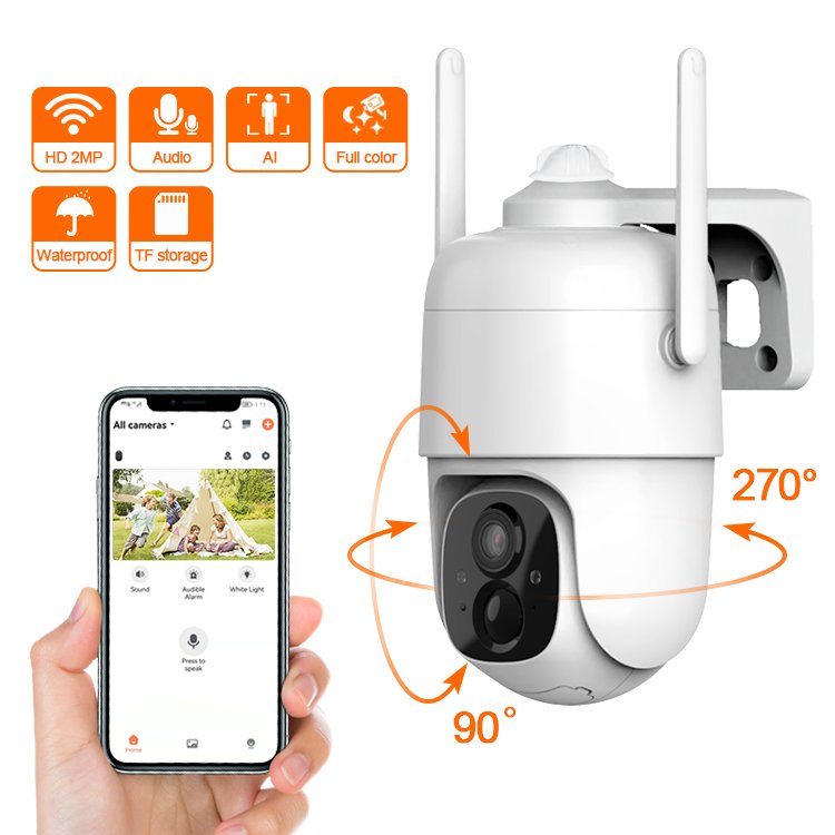 Wholesale wifi solar PTZ WIFI 360 Degree powered outdoor Waterproof Wireless security camera