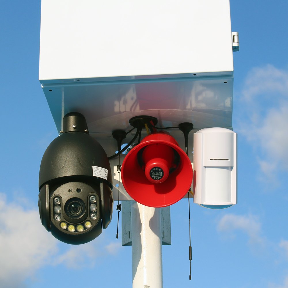 SZGOING Alarme PIR 8MP 4K 200W Camera Surveillance Sans Fil Solaire