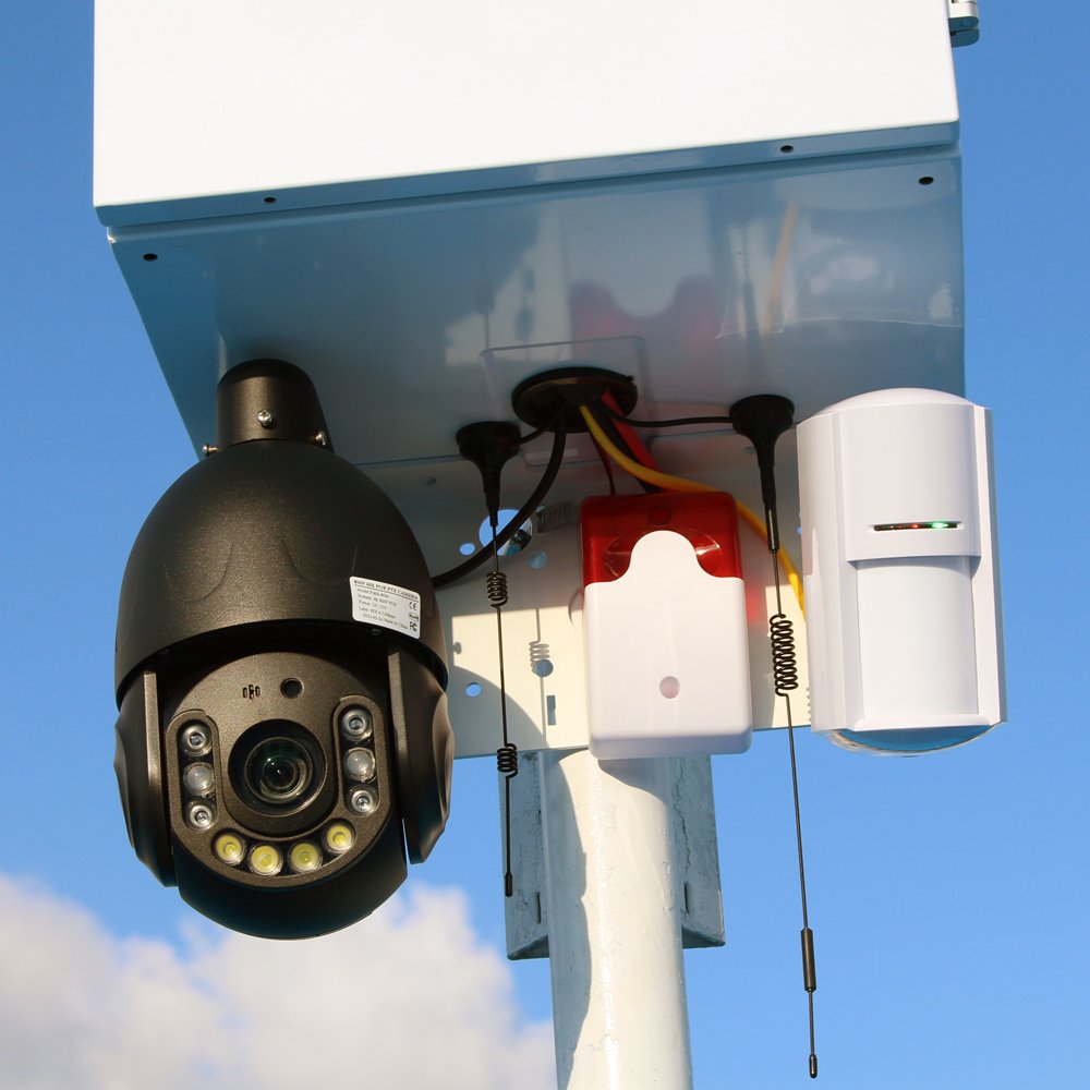 SZGOING Alarme PIR 8MP 4K 200W Camera Surveillance Sans Fil Solaire