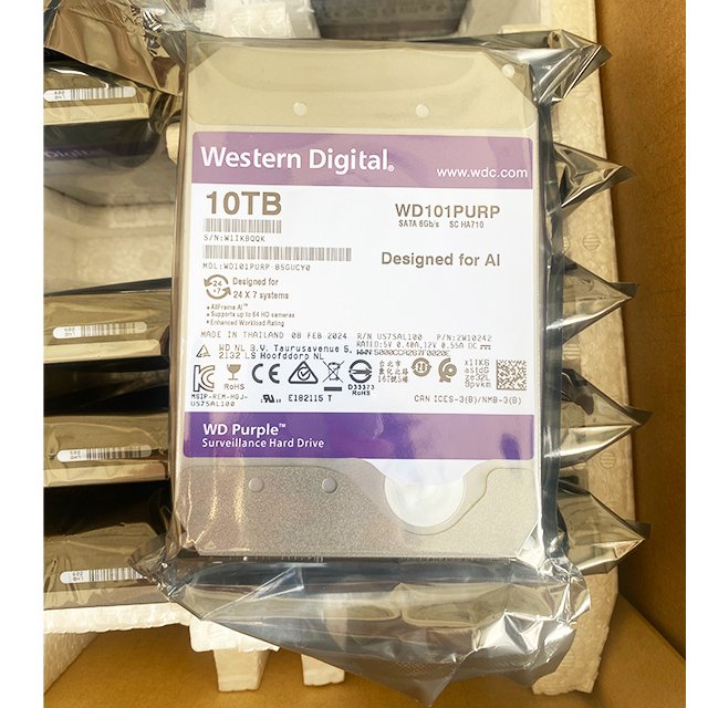 WD121PURZ For WD Purple 12TB 3.5" SATA Surveillance HDD 7200RPM Internal Hard Disk Drive for Cctv Camera Video Desktop WD121KRYZ