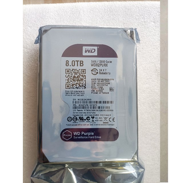 WD121PURZ For WD Purple 12TB 3.5" SATA Surveillance HDD 7200RPM Internal Hard Disk Drive for Cctv Camera Video Desktop WD121KRYZ