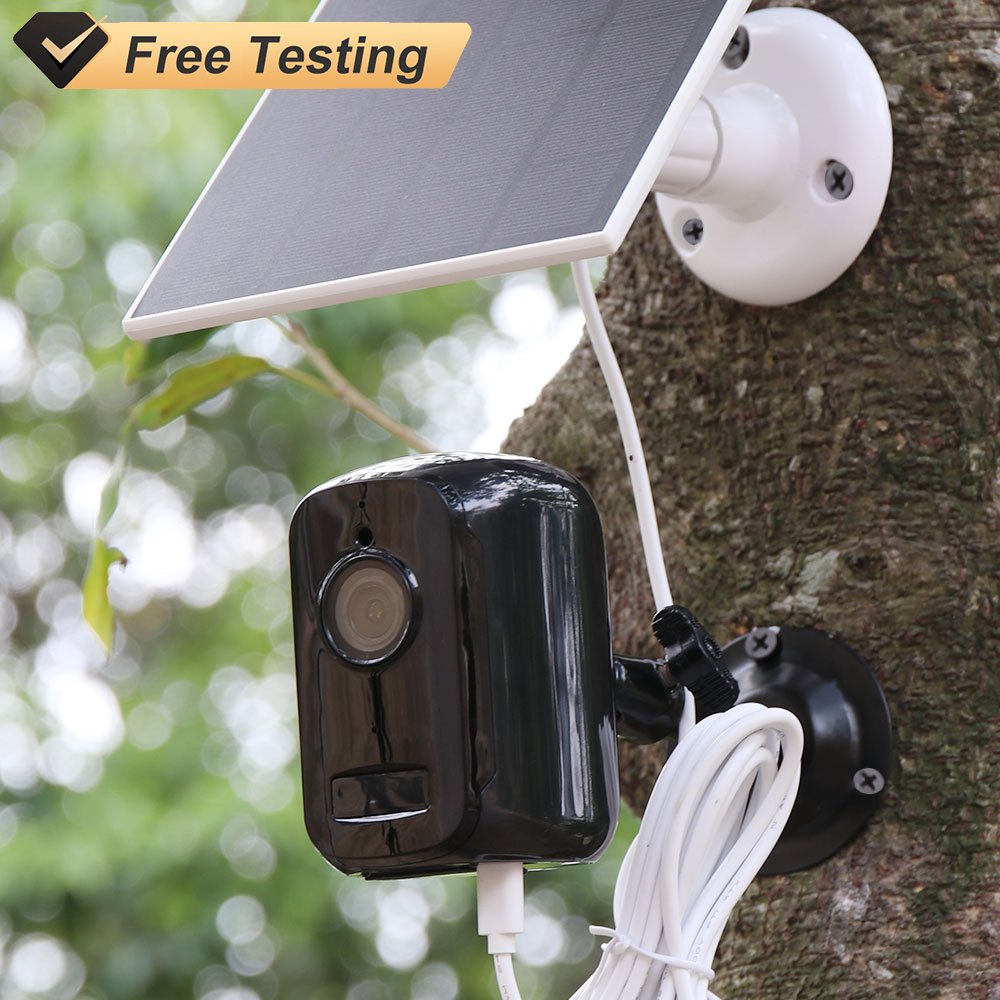 Tecdeft Security camera outdoor wireless battery power waterproof IP65 surveillance Alarm 1080P 2K WIFI solar powered cctv