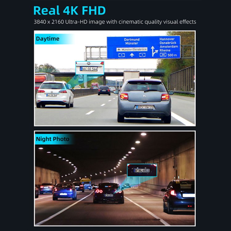 WDT V108 Car Auto Tracking Dvr Recorder Wifi Gps Dash Cam Video Black Box Dashcam 4k Front And Rear View Camera For Vehicle Tool