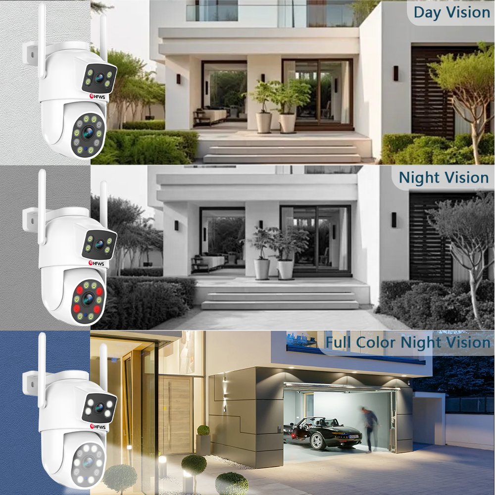 2K 4MP 8pcs Wifi Camera System Dual Lens 8ch Nvr Two Way Audio Waterproof Humanoid Detection CCTV Wireless Camera Home Security