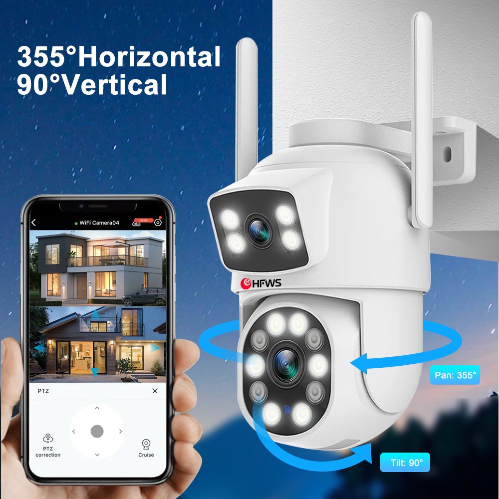 2K 4MP 8pcs Wifi Camera System Dual Lens 8ch Nvr Two Way Audio Waterproof Humanoid Detection CCTV Wireless Camera Home Security