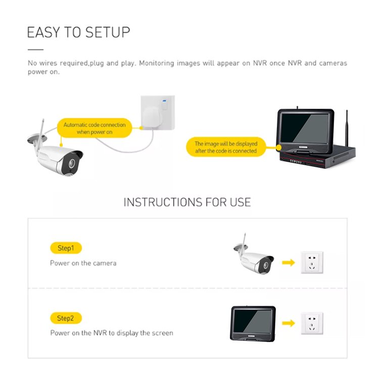 3mp Long Range Cctv Camera System 8ch Nvr Kit 8 channel Camera System Cctv