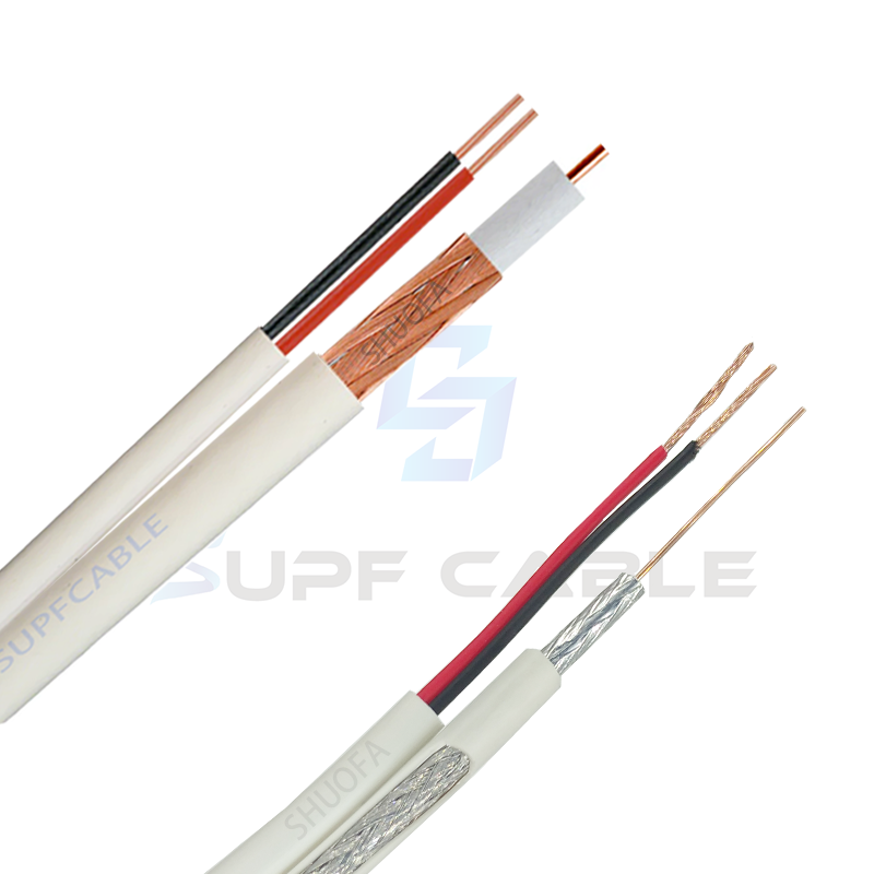 Coaxial Cable RG59 with Power cable 2 Cores Siamese Cable for CCTV Security Camera Security CCTV Application