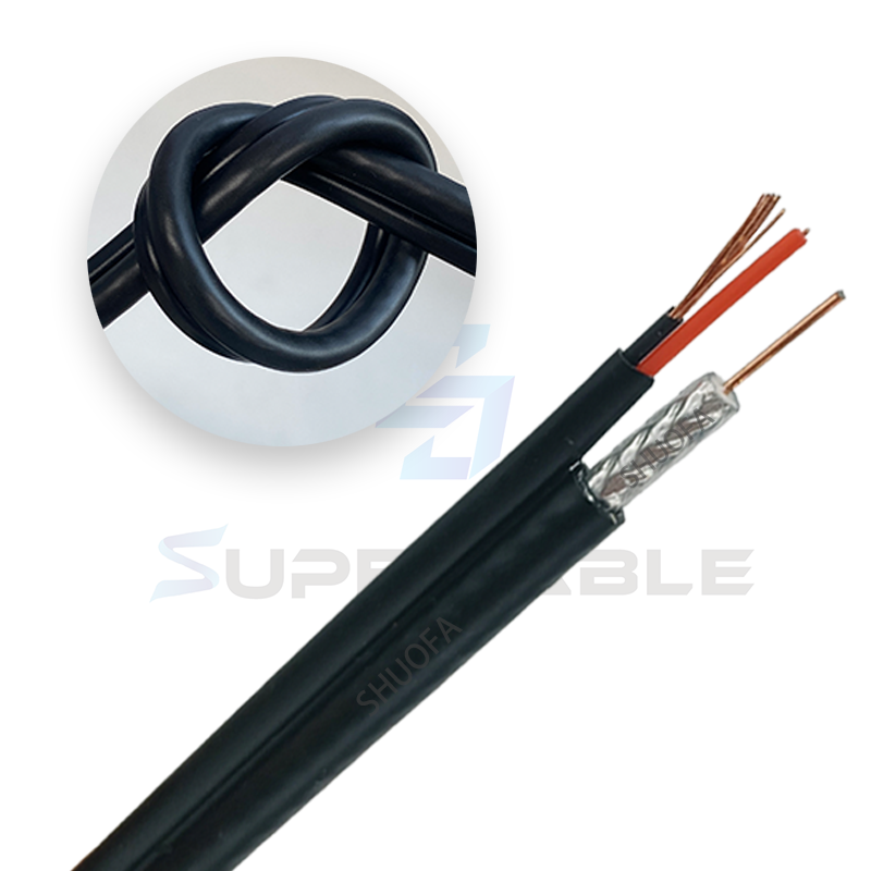 Coaxial Cable RG59 with Power cable 2 Cores Siamese Cable for CCTV Security Camera Security CCTV Application