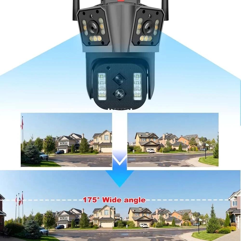 16MP 8K 10X Optical Zoom Surveillance Outdoor Cctv System WIFI Security Camera 8MP Camera Ptz Four Lens Network Camera