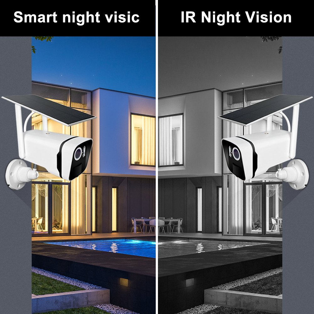 4CH 4MP Solar Power Surveillance Camera System Wifi NVR Kit Cctv Solar Security Camera System Wireless Outdoor