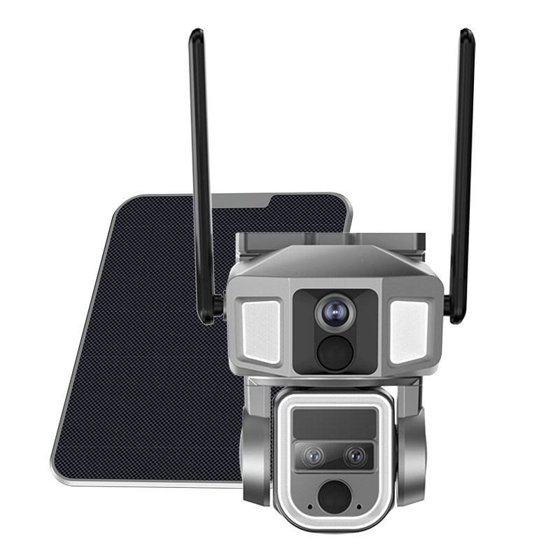 4G Surveillance Camera ip 4MP 2K Solar Panel Dual Lens 10X Zoom PTZ Security Solar Camera cctv camera home security