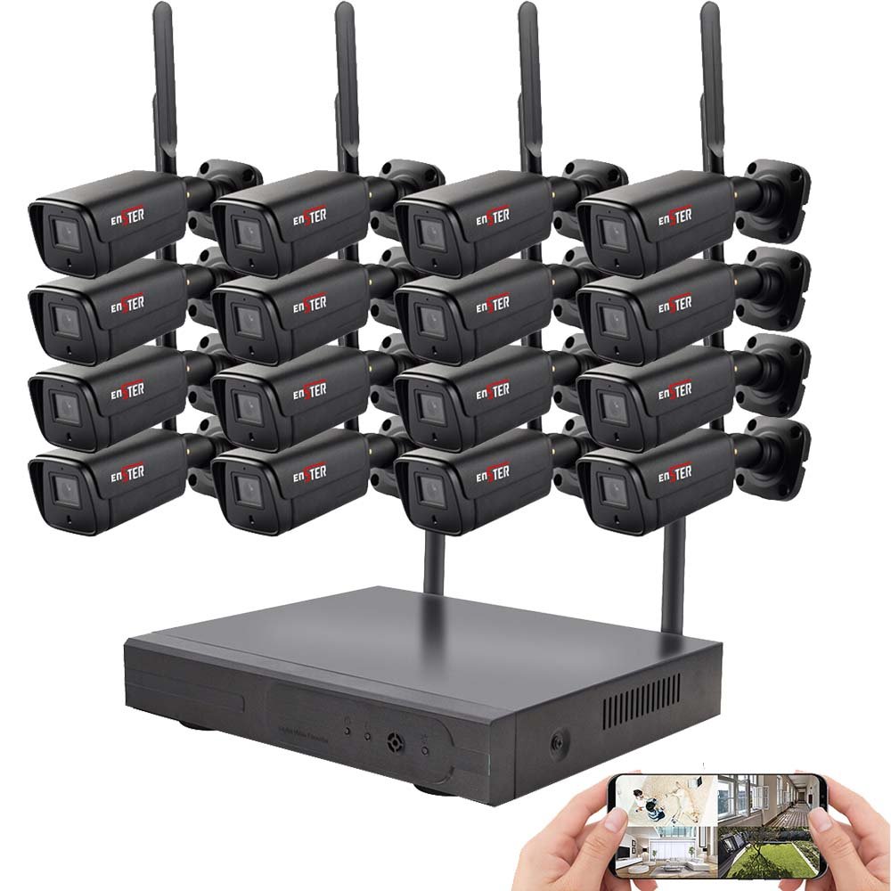 CCTV 3MP 16ch Security System 16 cameras wifi ip nvr kit Outdoor wireless camera system for home Surveillance