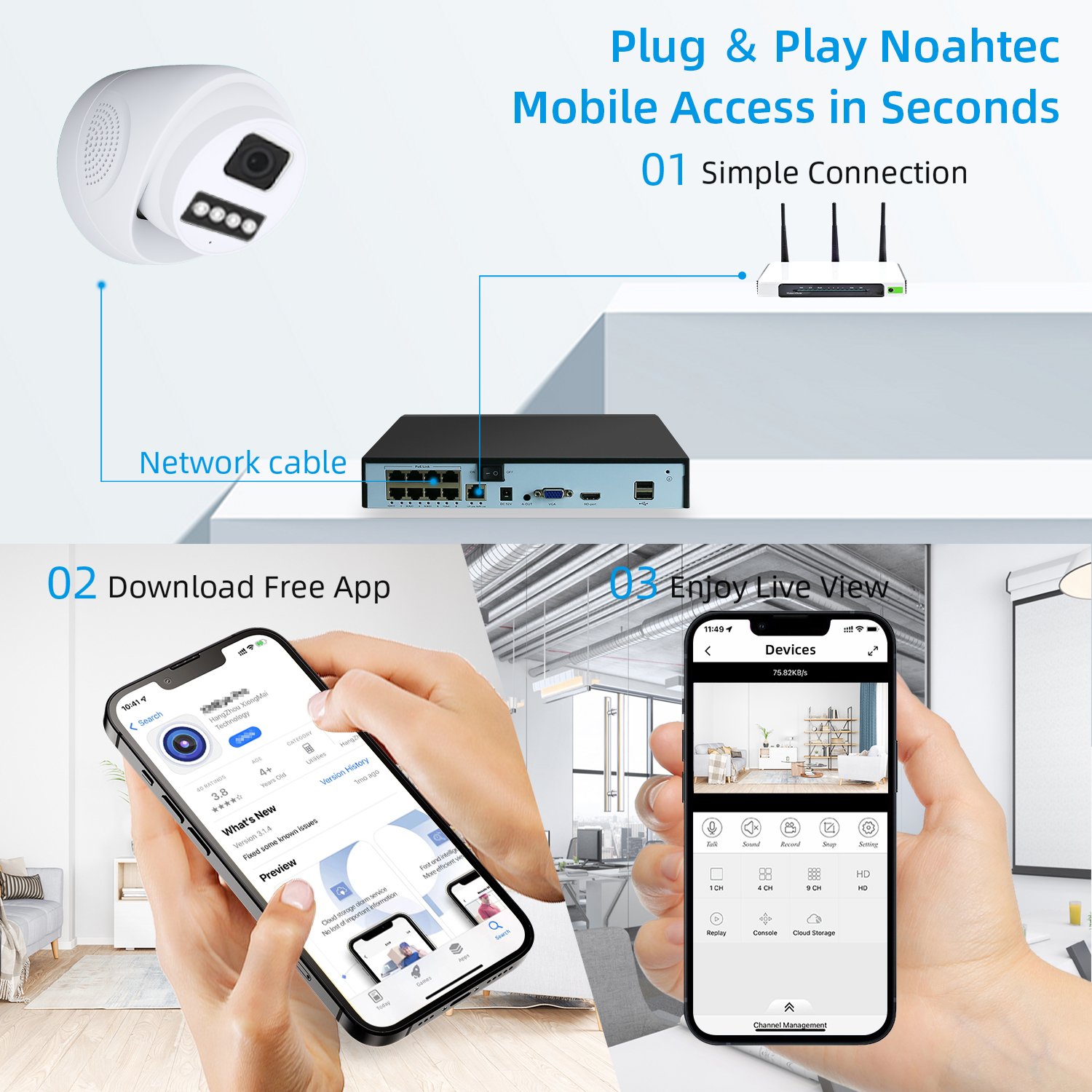 WESECUU video recorder indoor security alarm system poe security camera system cameras de seguridad network cctv system camera