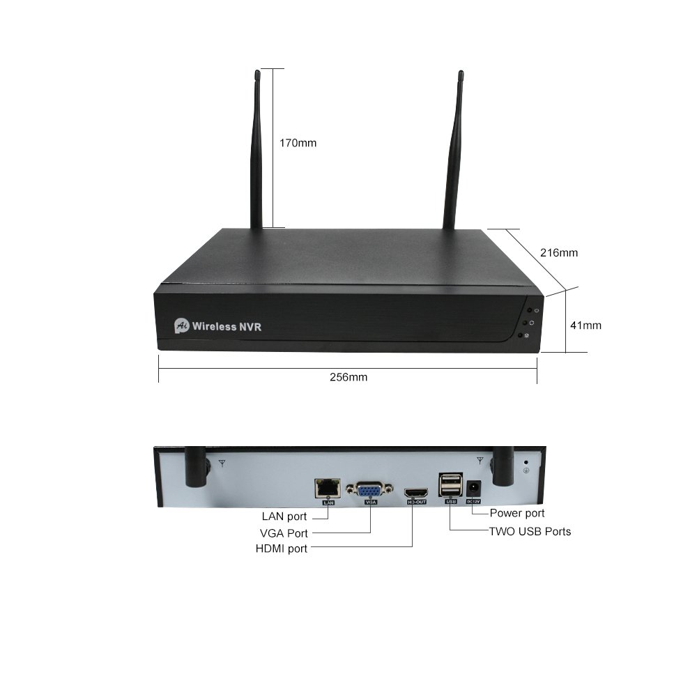 1080P Outdoor Security Cctv Surveillance System 8 Channel Network Video Recorder NVR Kit 8ch Wifi Camera Set