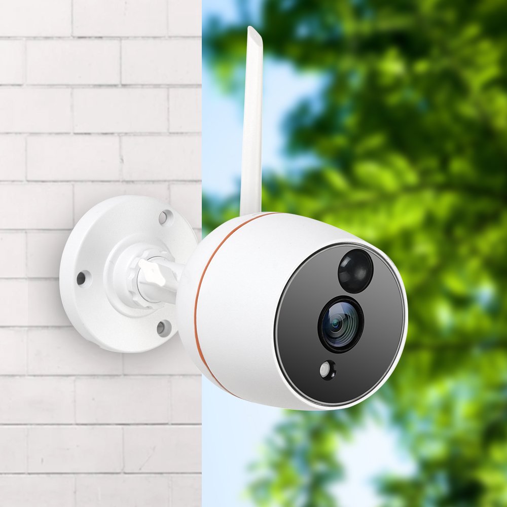 Loosafe 2CH Full HD 1080P Security Alarm White Smart Home Surveillance System Wireless Action Camera Kit With Screen