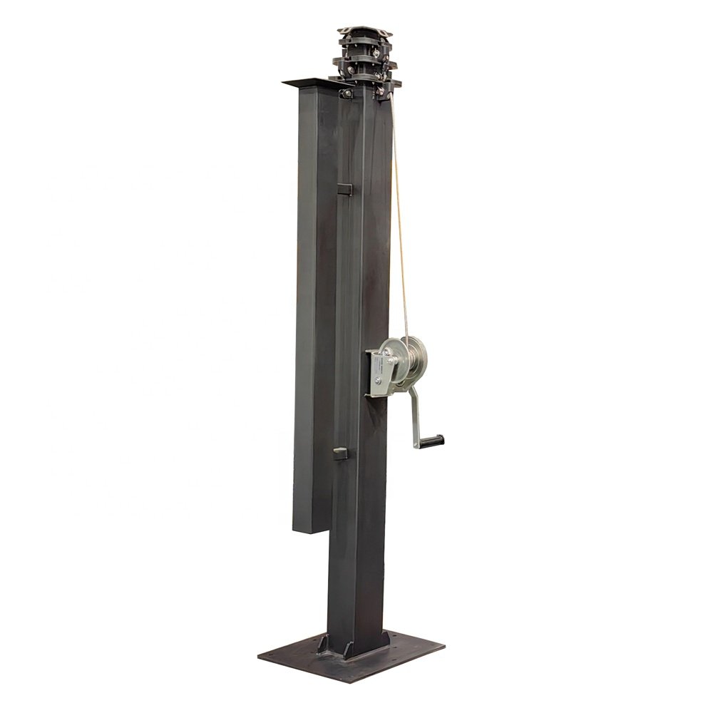 6m 7m 8m 9m 10m manual telescoping square mast with hand crank up mechanical system