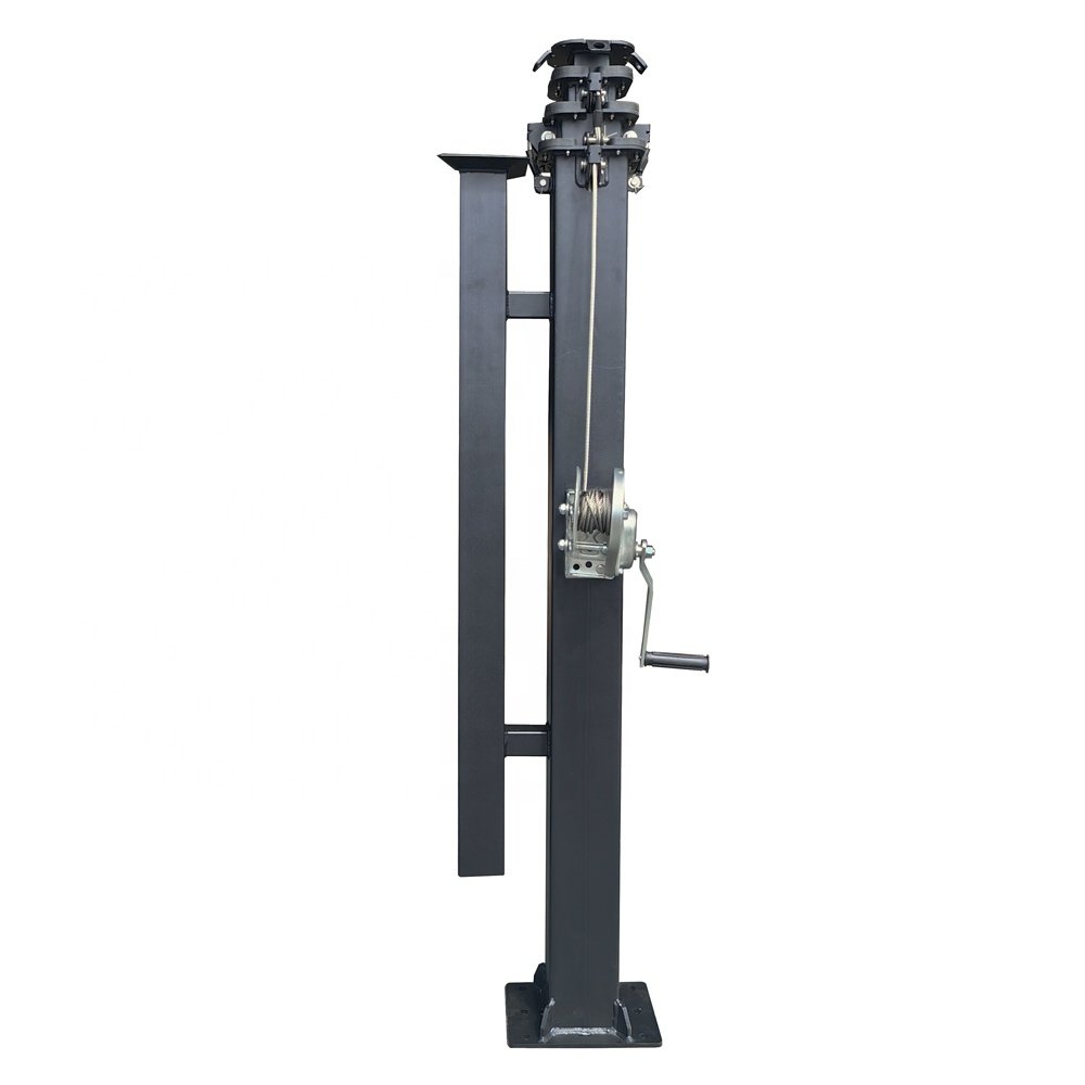 6m 7m 8m 9m 10m manual telescoping square mast with hand crank up mechanical system