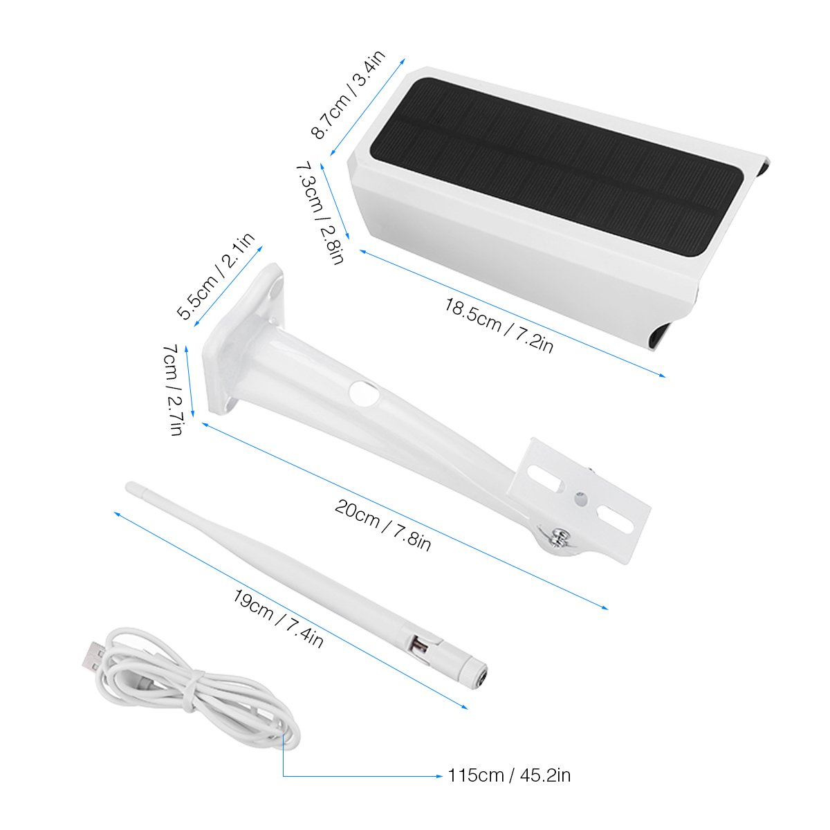 Camera Outdoor Waterproof Night Vision Solar Security Surveillance CCTV Camera