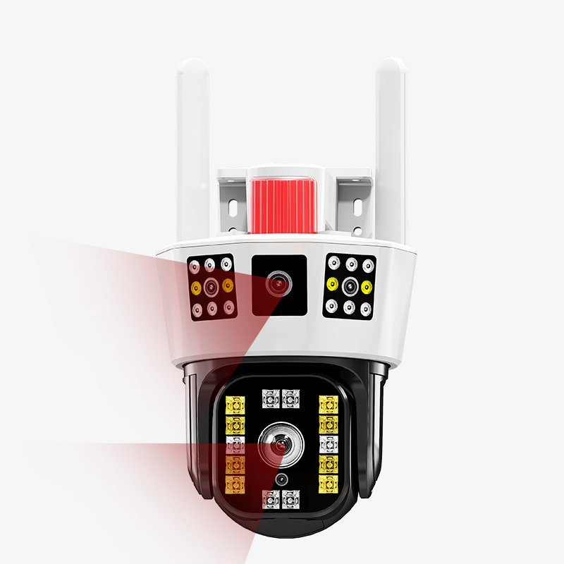 IP66 Streaming Live Mobile Controller 3 Screens WIFI Dual lens 4MP 4G Camara 360 high definition 1080p PTZ IP Camera V380 Pro