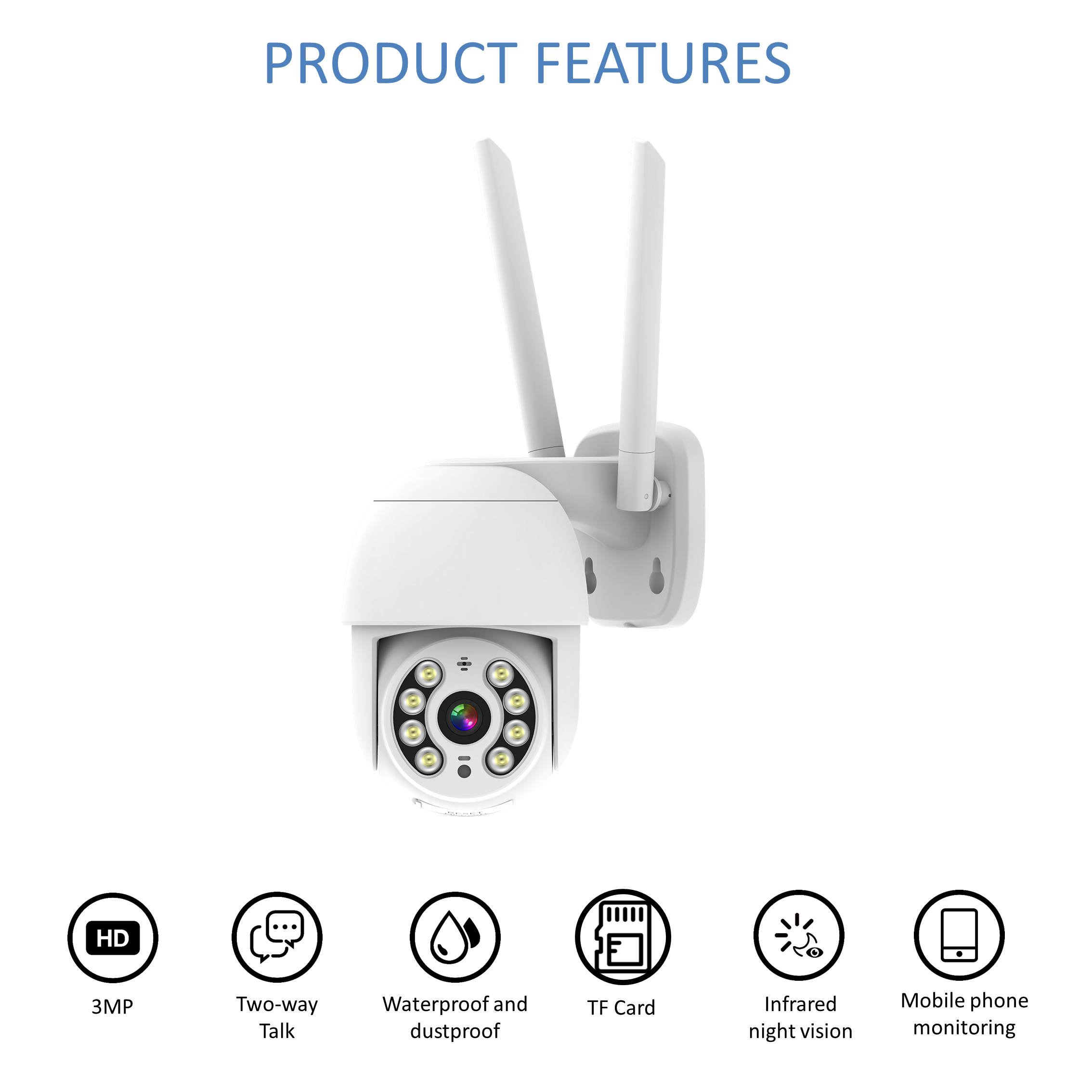 ICsee 4MP PTZ Camera Indoor wireless camera 5V power colorful night vision for home surveillance