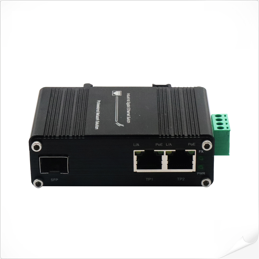 10/100/1000Mbps Media Converter 1port SFP+2port 30W POE+ Fiber Optic POE Medic Converter for CCTV