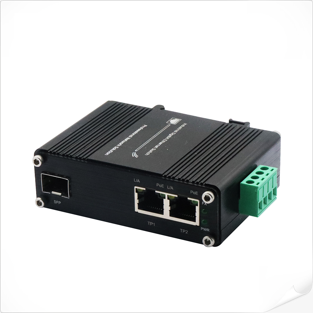 10/100/1000Mbps Media Converter 1port SFP+2port 30W POE+ Fiber Optic POE Medic Converter for CCTV