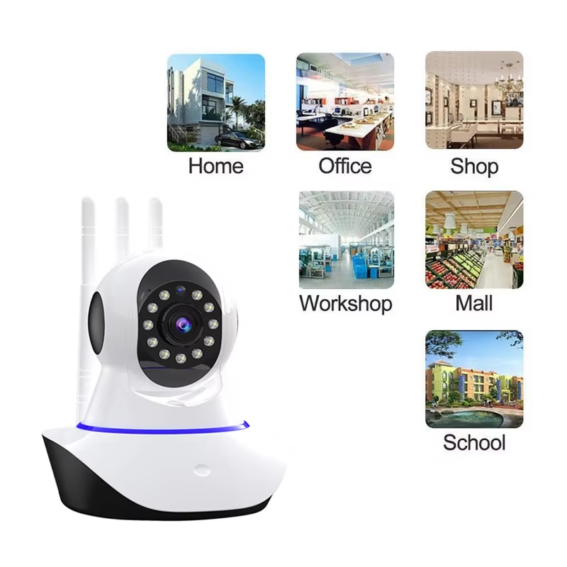 2024 HOT SALE CCTV Camera Wholesaler Home Security PTZ IP Camera 3 Antennas Video WiFi Smart Surveillance Camera 2MP V380 PRO