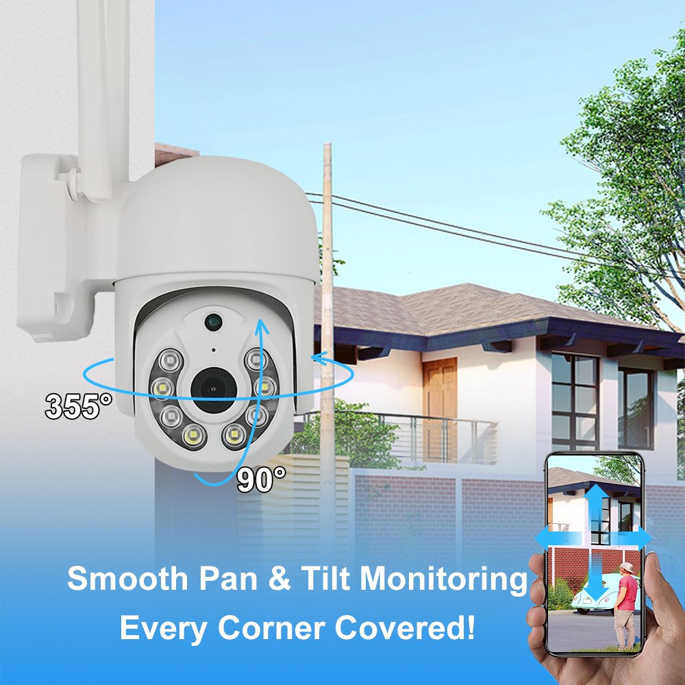 OEM wireless outdoor dome ptz ip camera video surveillance systems dual light tuya ptz panoramic wireless cctv camera