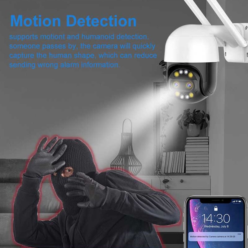 Dual Camera Lens System Video Surveillance 2MP 4MP Smart AI Dual Lens 2.8mm-12mm PTZ IP Security WiFi Camara De Seguridad
