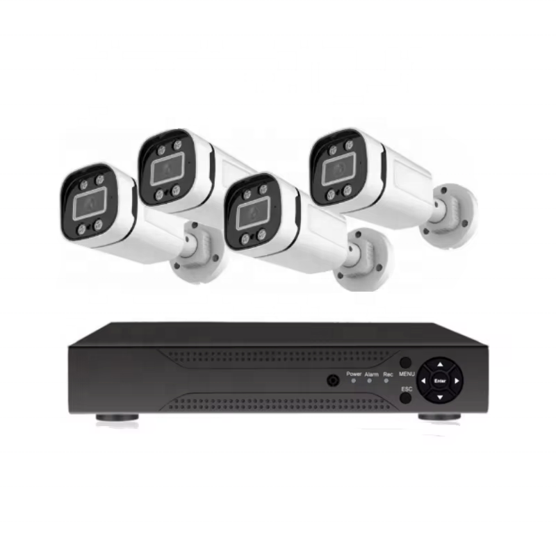 Color Night Vision AHD Camera DVR Kit Plastic Outdoor Waterproof Full Color Video Surveillance 4CH 2MP 5MP CCTV System Full set