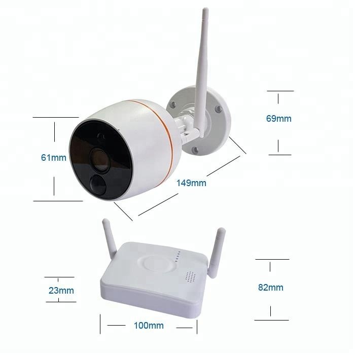 New DIY 2CH 1080P Wireless IP Camera Home Kit 2CH PIR Wifi Camera System with Mini NVR