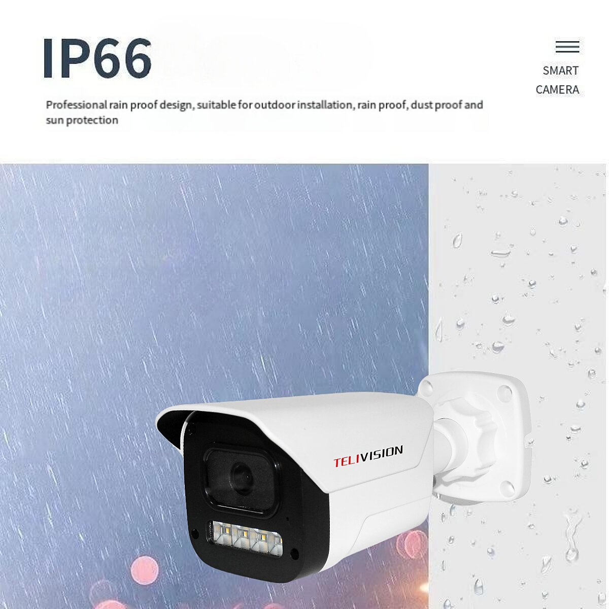 4CH 3MP audio 4K 2 Outdoor 2 indoor DVR kit CCTV camera Mobile phone network remote monitoring security camera system