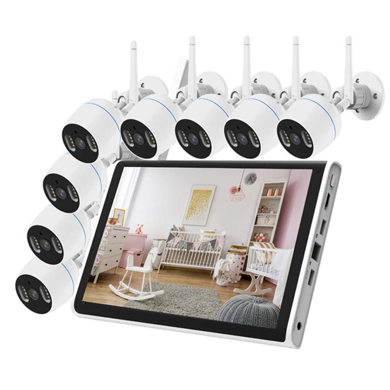 IP66 Waterproof Outdoor Indoor 4CH 3MP Home Security System Surveillance Camera Kit WiFi IP CCTV Camera