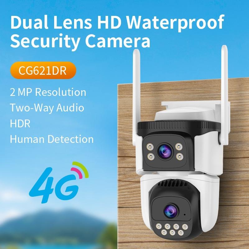Okam Pro 4G Dome PTZ IP CCTV Camera Outdoor Wireless Exclusive Private Wide Angle Two-Way Audio Night Vision CMOS Micro SD Card