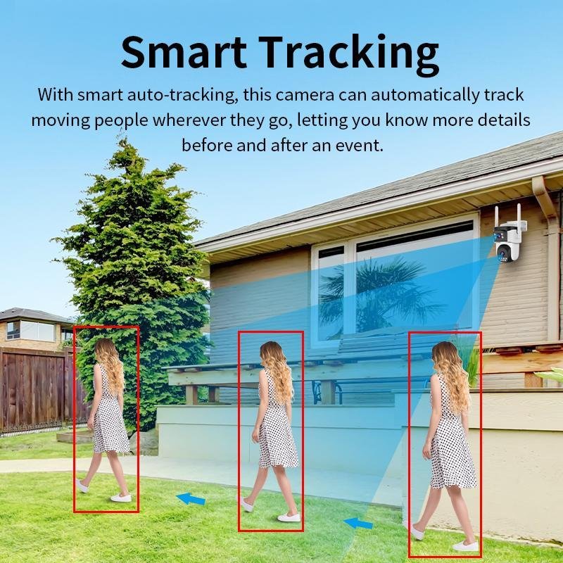 Okam Pro 4G Dome PTZ IP CCTV Camera Outdoor Wireless Exclusive Private Wide Angle Two-Way Audio Night Vision CMOS Micro SD Card
