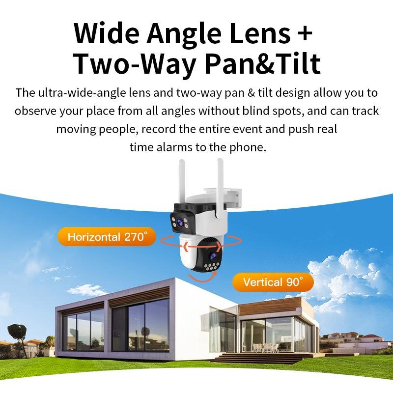 Okam Pro 4G Dome PTZ IP CCTV Camera Outdoor Wireless Exclusive Private Wide Angle Two-Way Audio Night Vision CMOS Micro SD Card