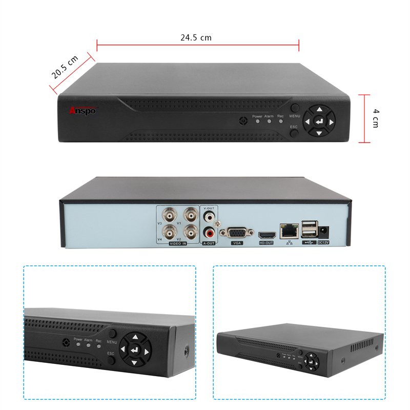 Promotion AHD 4CH CCTV Surveillance KIT 1.3MP AHD Camera Night Vison BNC cable CCTV system 4 Channels 720P AHD