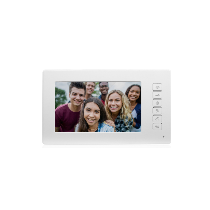 7 Inch Physical Botton White Monitor and Outdoor Camera sensor ID card 2 Way Audio Villa Video Door Phone System