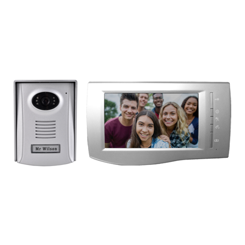 7 Inch Screen Monitor 2 Wires Connect Outdoor Unit Videophone intercom system