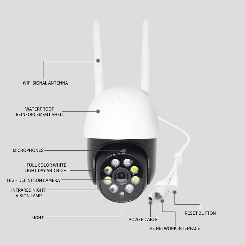 3mp cheap icsee black IP66 waterproof wifi camera outdoor cctv IP remote surveillance camera security system wireless network