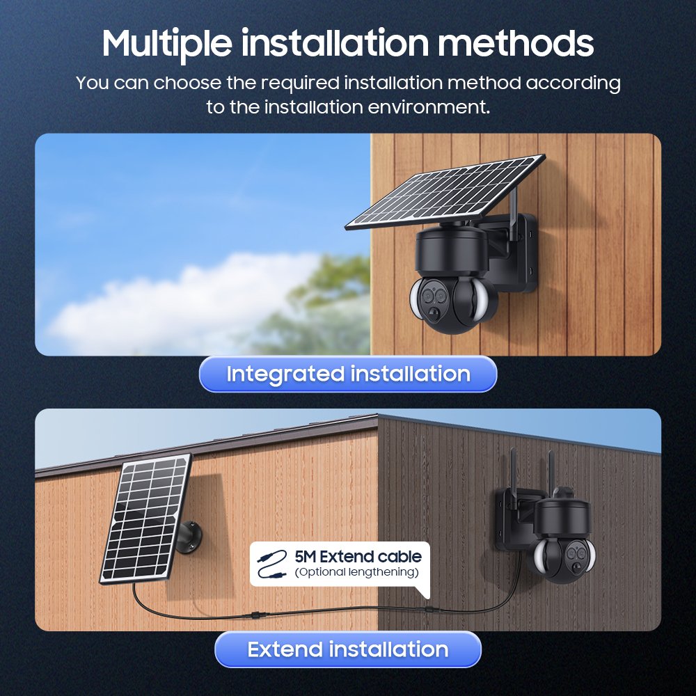 Dual Lens 6MP Wireless Home Security System 4G/WiFi Solar Surveillance Cameras & Outdoor IP Camera for Superior Protection